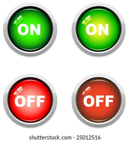 A Colourful Set of On/Off Buttons