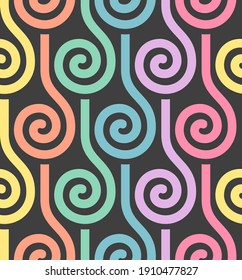 Colourful shapes abstract seamless pattern