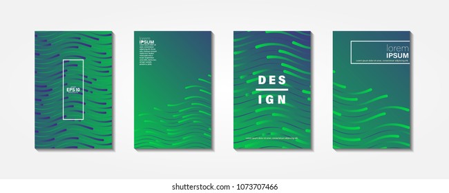 Colourful shiny waves with lines.Minimal covers design,gradients, lines, shapes. Tech cover,futuristic banner, future template,abstract flyer, poster,trendy minimalist brochure. 