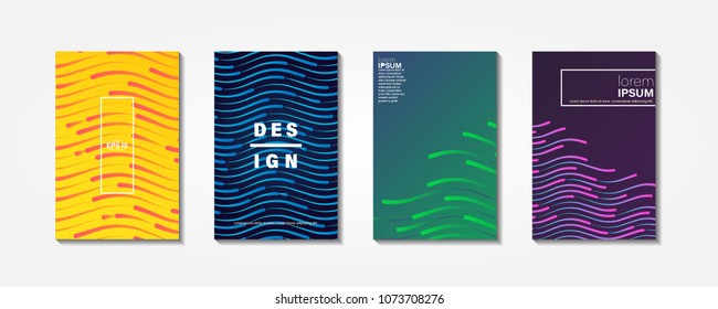 Colourful shiny waves with lines.Minimal covers design,gradients, lines, shapes. Tech cover,futuristic banner, future template,abstract flyer, poster,trendy minimalist brochure.