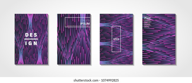 Colourful shiny waves with lines.Minimal covers design,gradients, lines, shapes. Tech cover,futuristic banner, future template,abstract flyer, poster,trendy minimalist brochure.