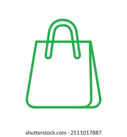 
colourful shopping bag outline in white background