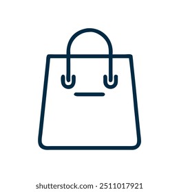 
colourful shopping bag outline in white background