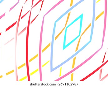 Colorido simple y abstracto arte de línea moderna	
