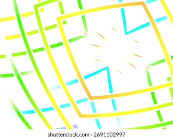 colourful simple and abstract modern  line art	
