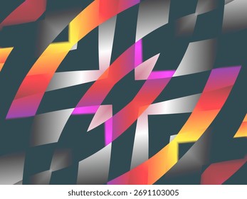 colourful simple and abstract modern  line art	
