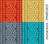 Colourful Six-Stitch Cable Stitch Textures. Vector left-twisting rope cable (C6F) seamless pattern. Vector knitting texture. Boundless background can be used for web page backgrounds.
