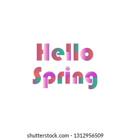 Colourful slice type lettering words  vector illustration