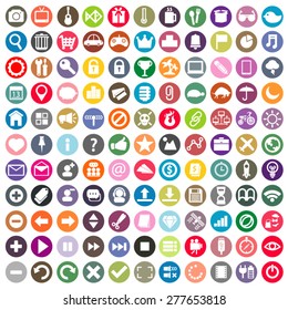 colourful social media and network icon set
