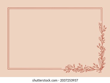 Colourful social media stories design template, background with copy space for text - floral landscape. Summer or autumn background with leaves and waves.