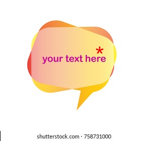 Colourful speech bubble in vector graphics