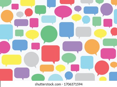 Colourful speech bubbles for the background Communication concept Social network.