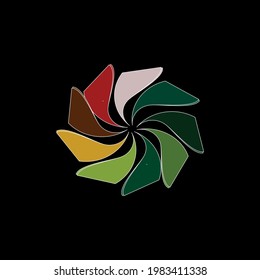 diseño y logotipo en espiral colorido