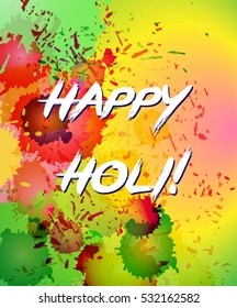 Colourful splash decorated Poster, Banner or Flyer design for Indian Festival, Holi Fest Party celebration. Colourful splash decorated Flyer, Banner or Pamphlet design with dry colours for Festival