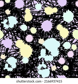 Coloridas salpicaduras. Sencillo fondo para tejidos, textiles, embalajes y papel pintado. Ilustración del vector