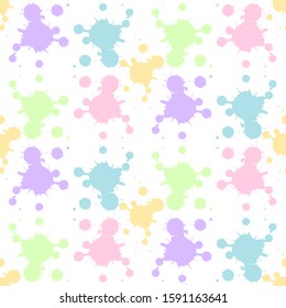 The colourful splatter seamless pattern vector.