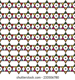colourful Star of David seamless pattern