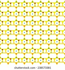 colourful Star of David seamless pattern