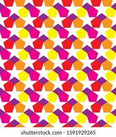 Colourful Star Party Seamless Wallpaper