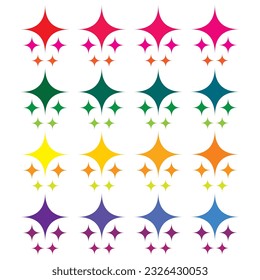 colourful strar pattern on white background vector design
