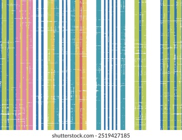 Fundo texturizado de tecido de listras coloridas, Fundo de design têxtil padrão de moda. laranja, azul, verde, turquesa padrão listrado colorido na textura de tecido de linho.