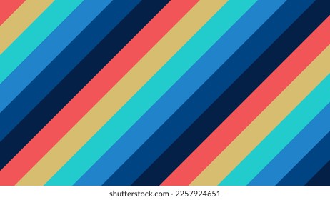 Colourful Stripes Vector Background Illustration. Abstract Background Wallpaper Vector With Retro Colour Stripe Pattern