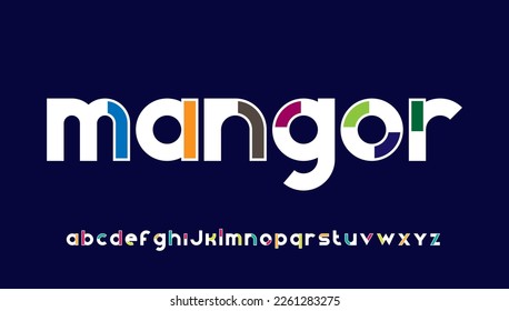 colourful stylish small alphabet letter logo design