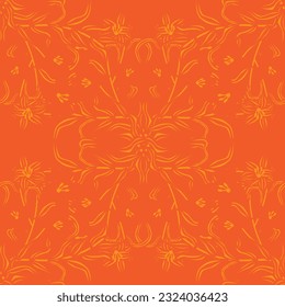 Colourful Symmetric Floral seamless pattern design for fashion textiles and graphics