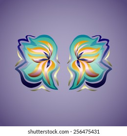 Colourful symmetric pattern "butterfly wings".