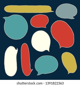Colourful talk bubbles. Can be used for web, banners, stickers.