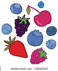 Colourful Tasty Berries Set