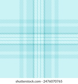 Colourful textile texture seamless, aged pattern vector check. Slim tartan plaid fabric background in light and light cyan colors.