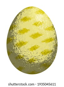 Colourful textured vector Easter egg with stipple effect. EPS 10.