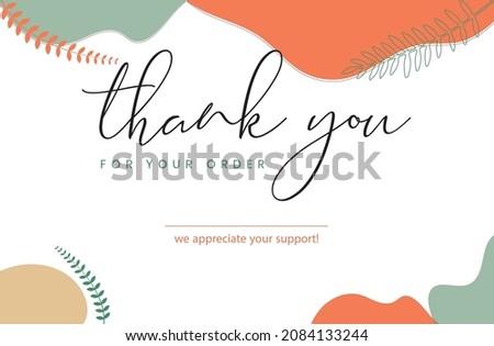 Colourful thank you for your order card