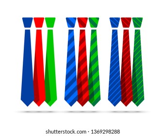 Colourful tie set