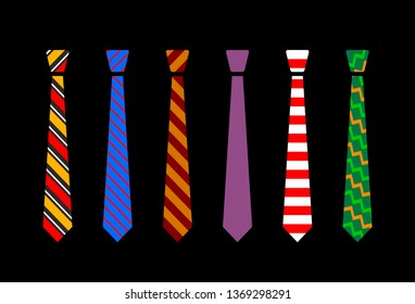Colourful tie set