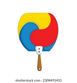 Colourful Traditional Fan Illustration Vector Clipart Cartoon