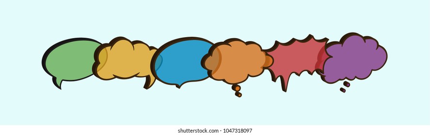 Colourful transparent 3D comic in vector graphics