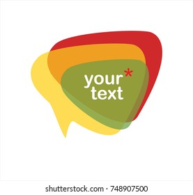 Colourful transparent speech bubble in vector