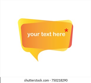 Colourful transparent speech bubble in vector
