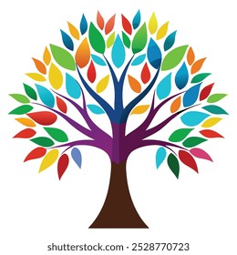 A colourful tree vector illustration