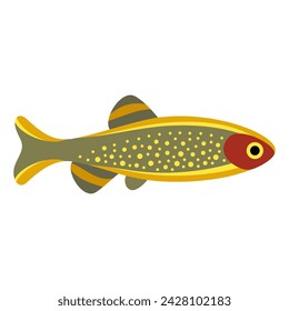 Colourful tropical fish. Aquarium fish. Flat style vector illustration.