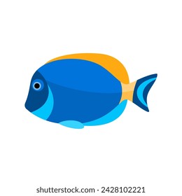 Colourful tropical fish. Aquarium fish. Flat style vector illustration.