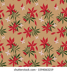 Colourful Tropical Floral seamless Pattern for fashion prints, patterns, backgrounds, websites, wallpaper, crafts