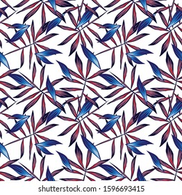 Colourful Tropical Floral seamless Pattern for fashion prints, swimwear, backgrounds, websites, wallpaper, crafts