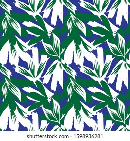 Colourful Tropical Floral seamless Pattern  - It is a tropical floral pattern suitable for fashion prints, swimwear, backgrounds, websites, wallpaper, crafts