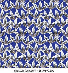 Colourful Tropical Floral seamless Pattern 