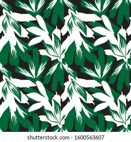 Colourful Tropical Floral seamless Pattern  - It is a tropical floral pattern suitable for fashion prints, swimwear, backgrounds, websites, wallpaper, crafts