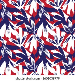 Colourful Tropical Floral seamless Pattern  - It is a tropical floral pattern suitable for fashion prints, swimwear, backgrounds, websites, wallpaper, crafts