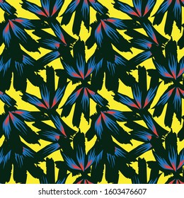 Colourful Tropical Floral seamless Pattern  - It is a tropical floral pattern suitable for fashion prints, swimwear, backgrounds, websites, wallpaper, crafts